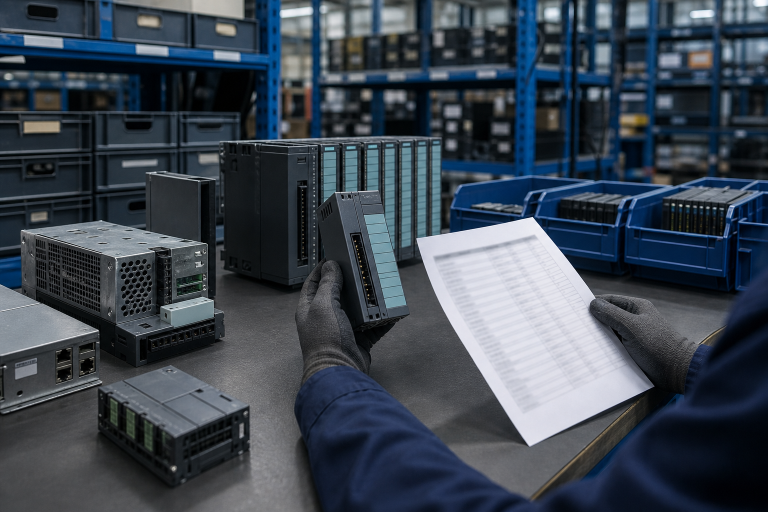 PLC spare parts inventory optimization coverage matrix 2026