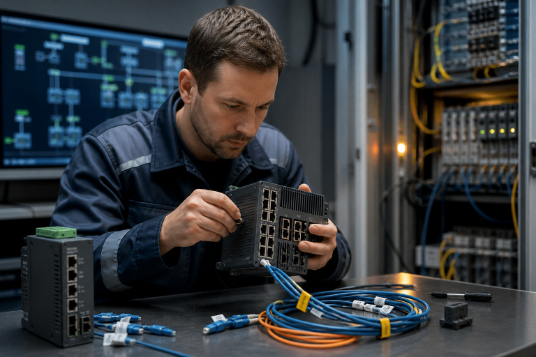 industrial Ethernet switch spare parts network recovery planning 2026