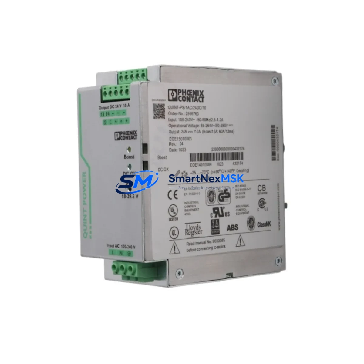 PHOENIX QUINT-PS/1AC/24VDC/10 2866763 Power Supply Module